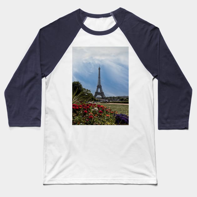 Eiffel Tower in Spring Baseball T-Shirt by Memories4you